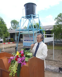 WCS chairman Saito in Bann Muad Air School.